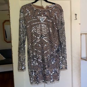 Gorgeous sequin minidress Tan